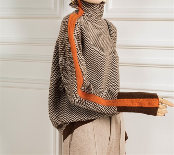 Éléonore | Col roulé Luxe en Chevron