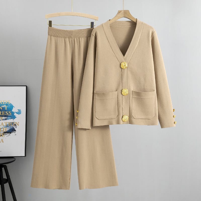 Azaria | Costume pantalon en laine avec boutons en métal