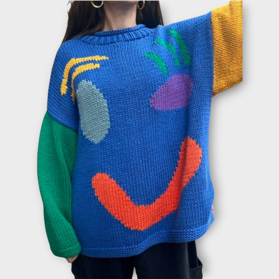 Kirs | Pull en Maille Abstrait Fait à la Main