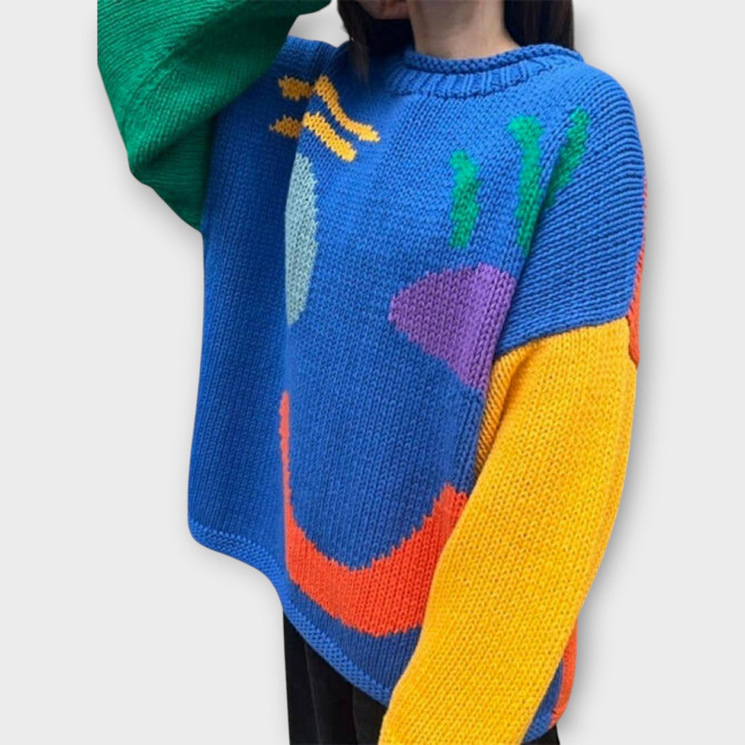 Kirs | Pull en Maille Abstrait Fait à la Main