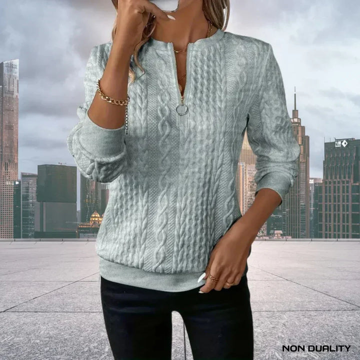 Lia | Pull Zippé Non-Dualité