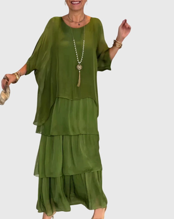 Patricia | Robe Élégante Longue et Fluide