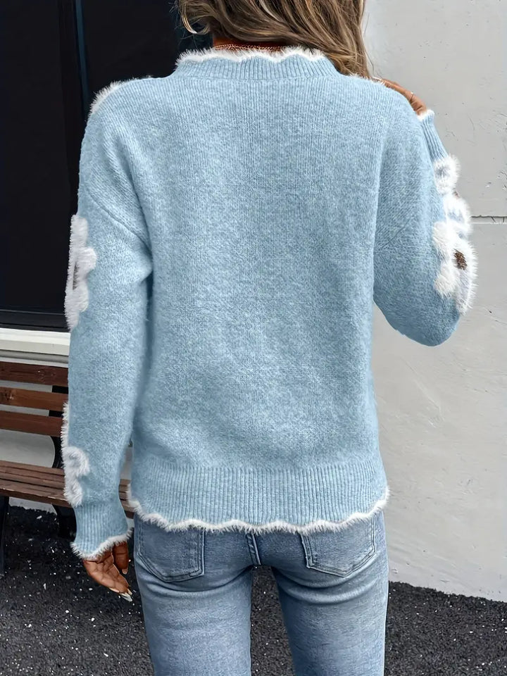 Melanira | Pull floral élégant en V