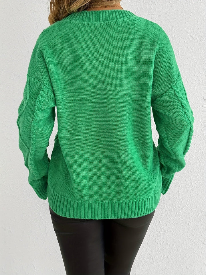 Florine | Pull Doux à Motif Floral Torsadé