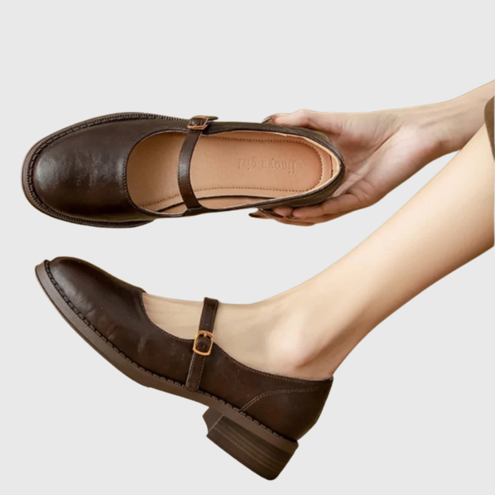 Manon | Mary Janes Classiques et Confortables en Cuir
