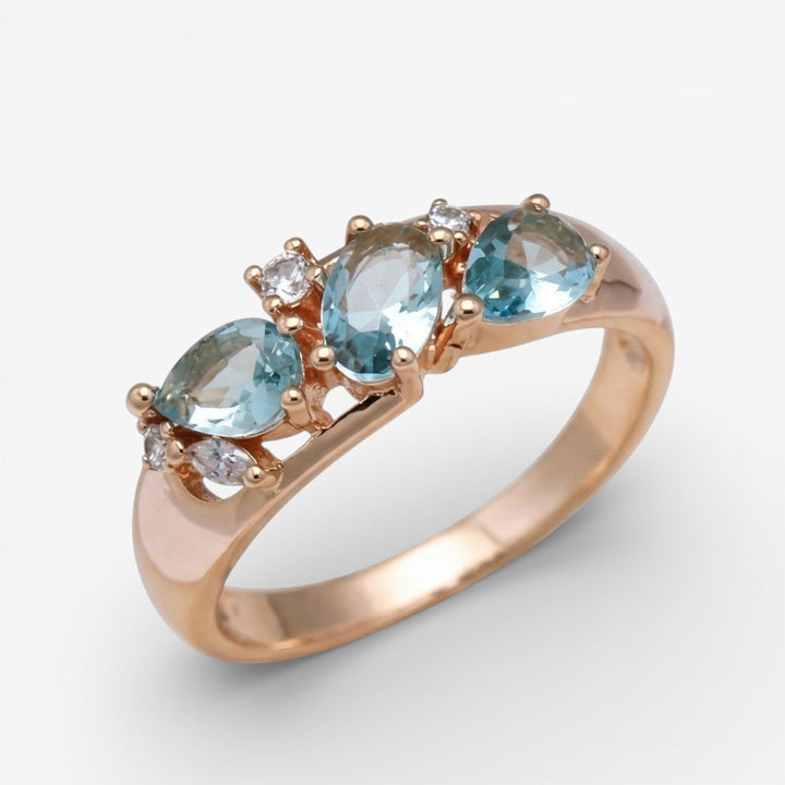 Héloïse | Bague Vintage Zirkonia Élégante en Or Bla