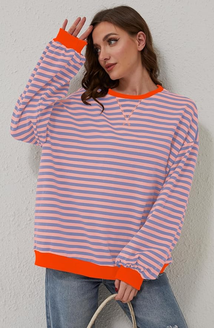 Linda | Pull Oversize à Rayures