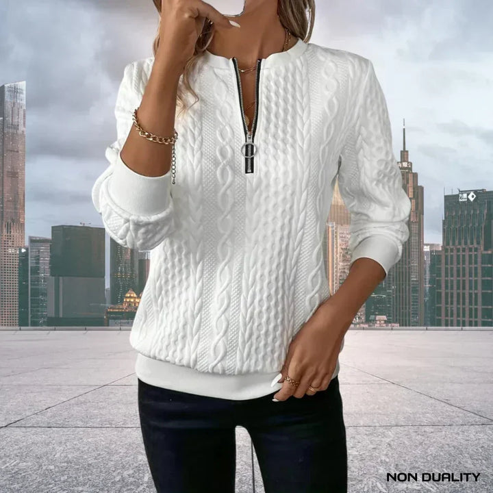 Lia | Pull Zippé Non-Dualité