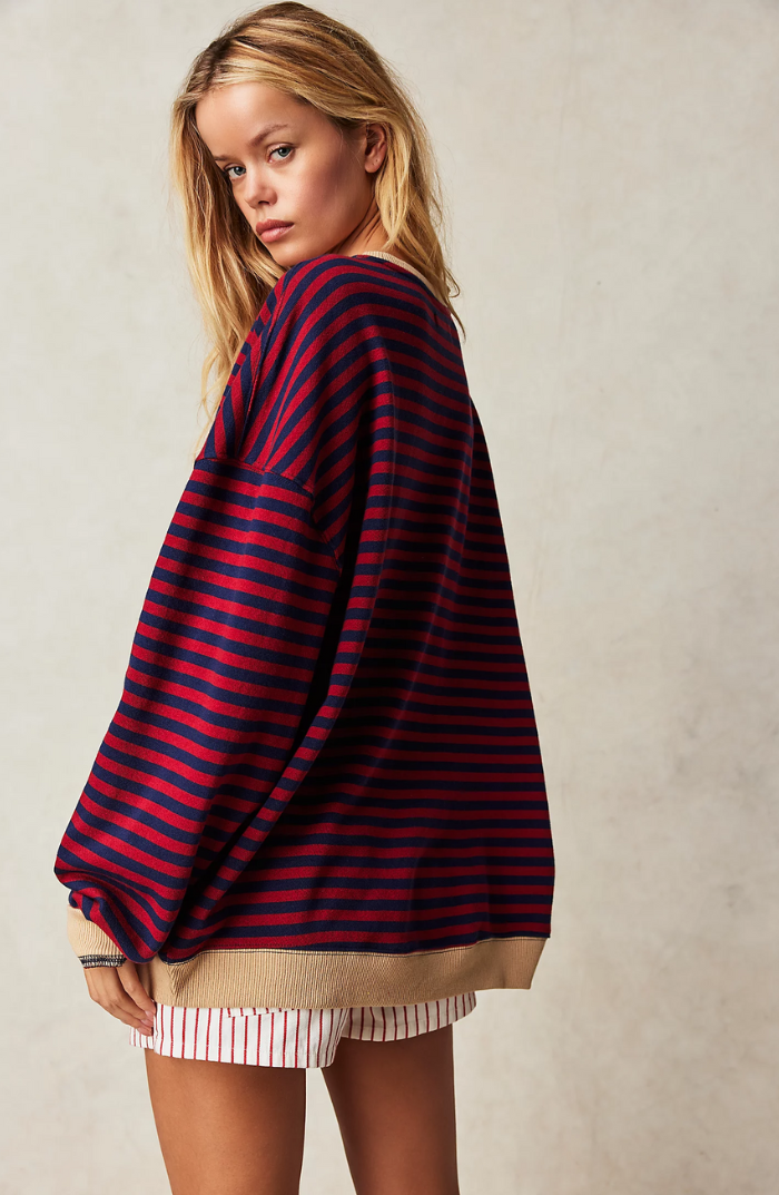 Linda | Pull Oversize à Rayures