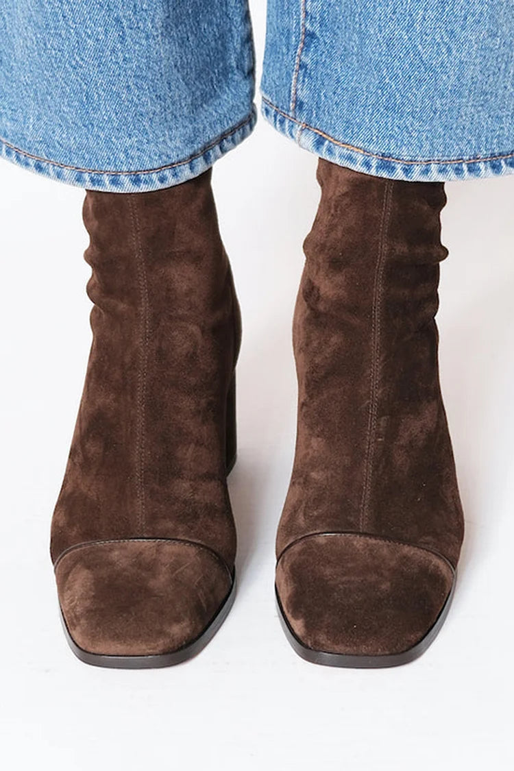Victoria | Bottes à Talon à Bout Carré