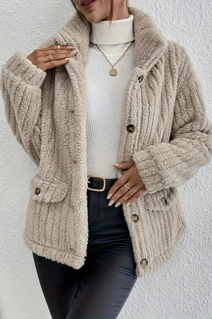Nova | Cardigan à Bouton en Velours Double Face