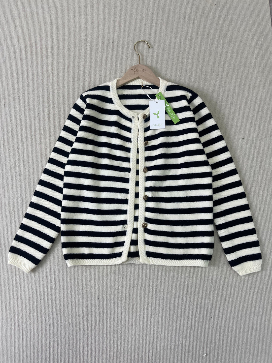 Mylah | Cardigan Rayé Élégant