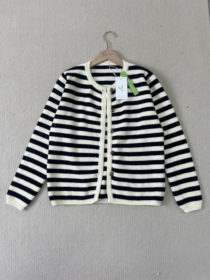 Mylah | Cardigan Rayé Élégant
