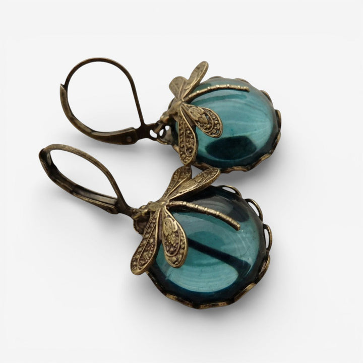 Françoise | Boucles d'oreilles Libellule Antika Guld