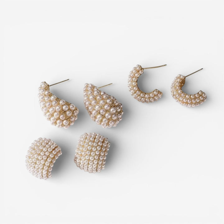 Ghislaine | Boucles d'oreilles en perles classiques