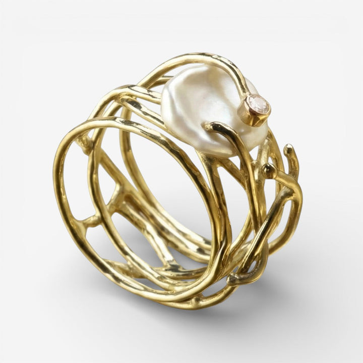Samira | Bague en Or et Perles