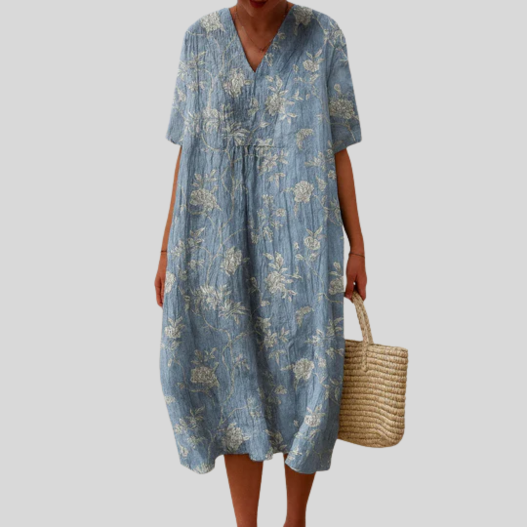 Geneviève | Robe d’Été Imprimée Flatteuse
