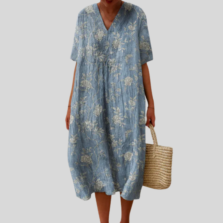 Geneviève | Robe d’Été Imprimée Flatteuse