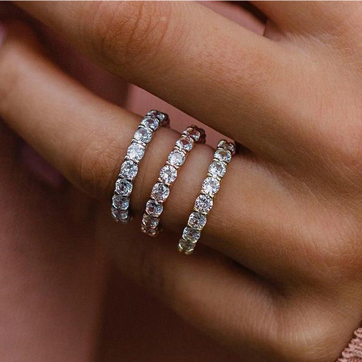 Élise | Bague en diamants à double anneau