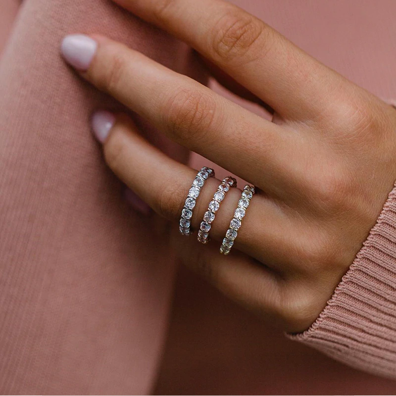 Élise | Bague en diamants à double anneau