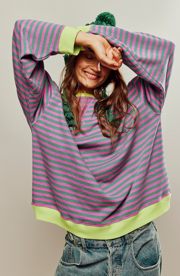 Linda | Pull Oversize à Rayures