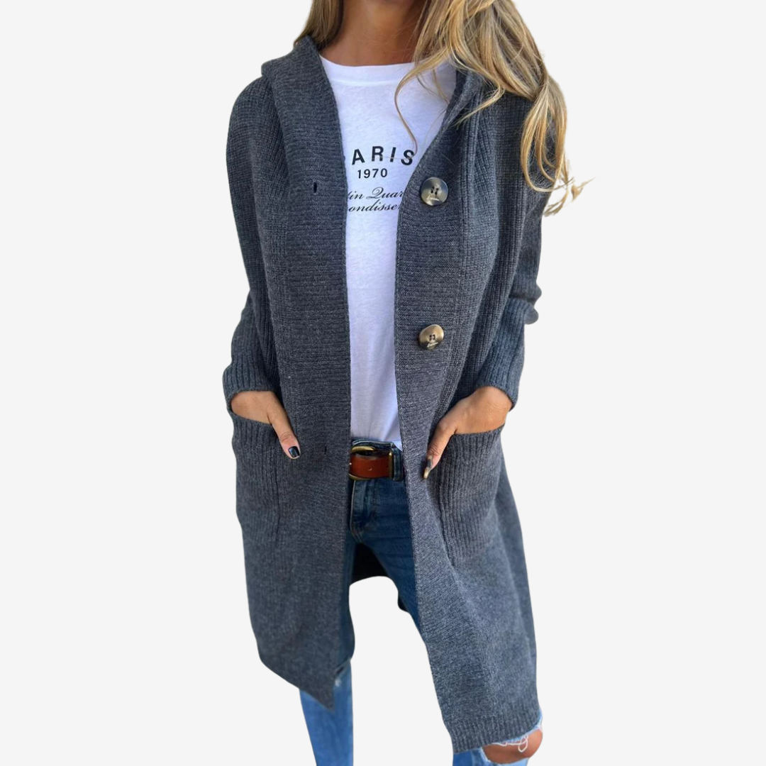 Stéphanie | Cardigan à Capuche