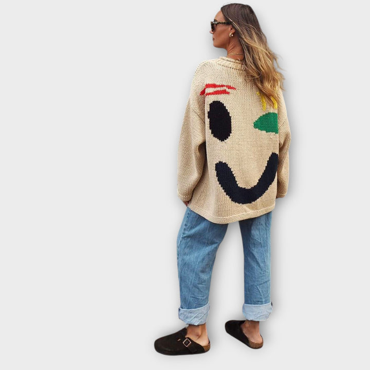 Kirs | Pull en Maille Abstrait Fait à la Main