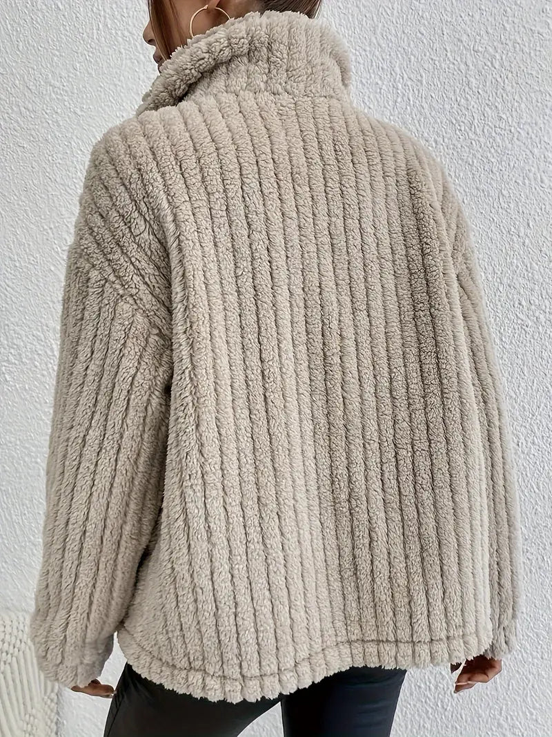 Nova | Cardigan à Bouton en Velours Double Face