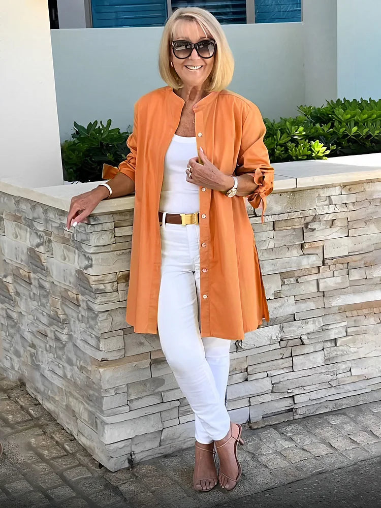 Elliora | Veste en Coton avec Dos Froncé