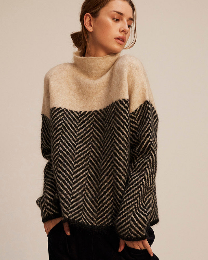 Norah | Pull en Coton avec Col Montant