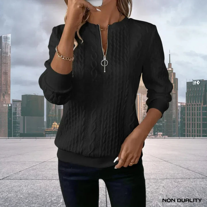 Lia | Pull Zippé Non-Dualité