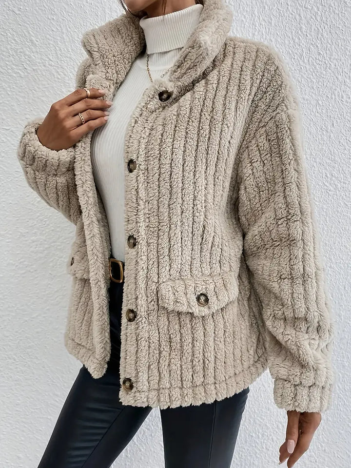 Nova | Cardigan à Bouton en Velours Double Face