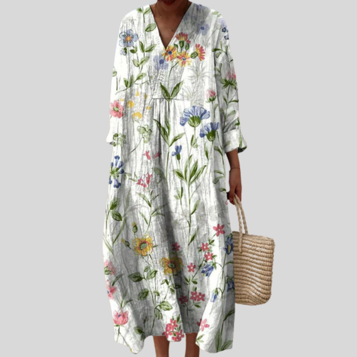 Doriane | Robe d’Été Imprimée Flatteuse