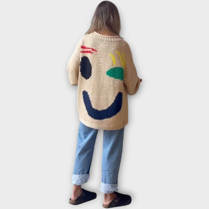 Kirs | Pull en Maille Abstrait Fait à la Main
