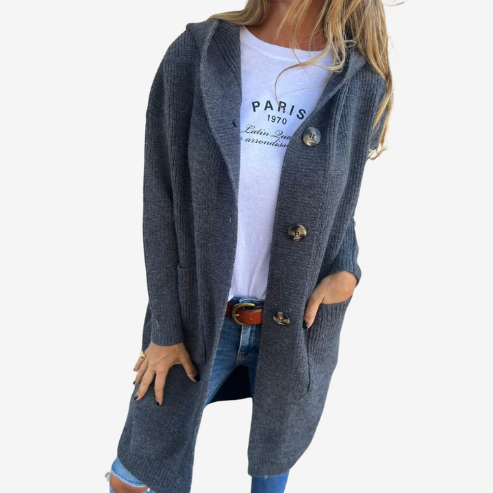 Stéphanie | Cardigan à Capuche