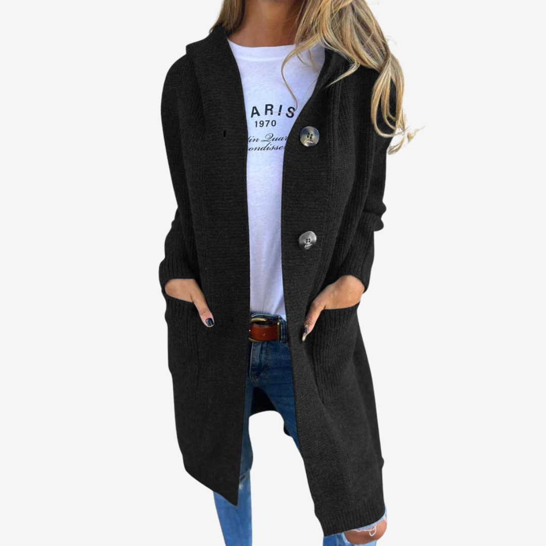 Stéphanie | Cardigan à Capuche