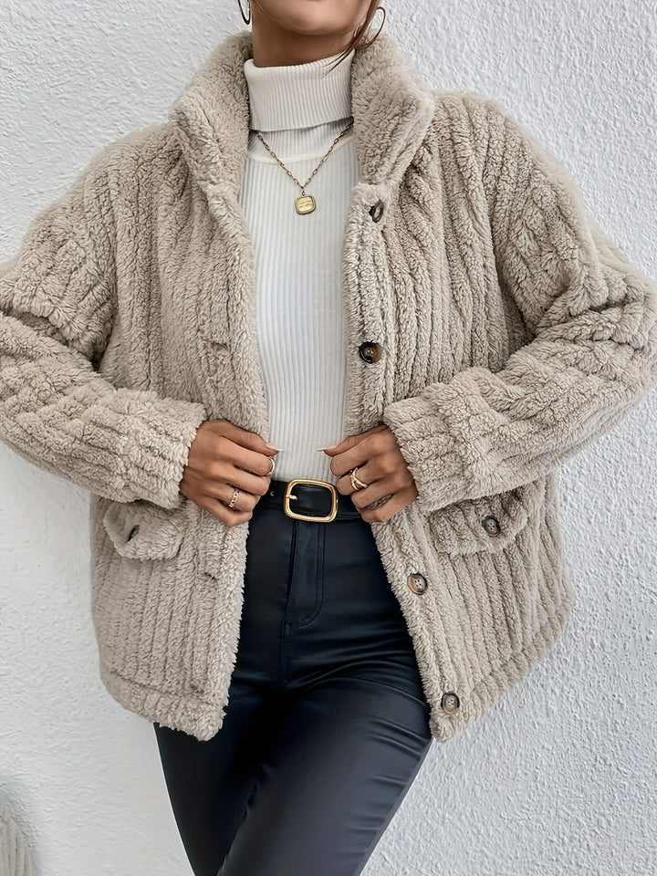 Nova | Cardigan à Bouton en Velours Double Face
