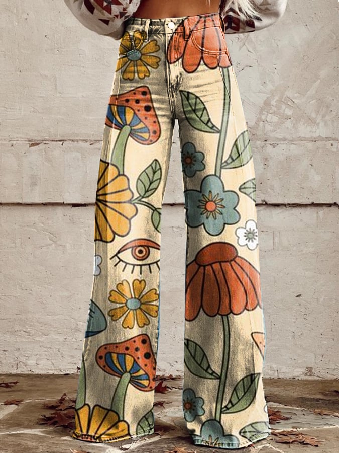 Louise | Pantalons Boho Vintage Élégants