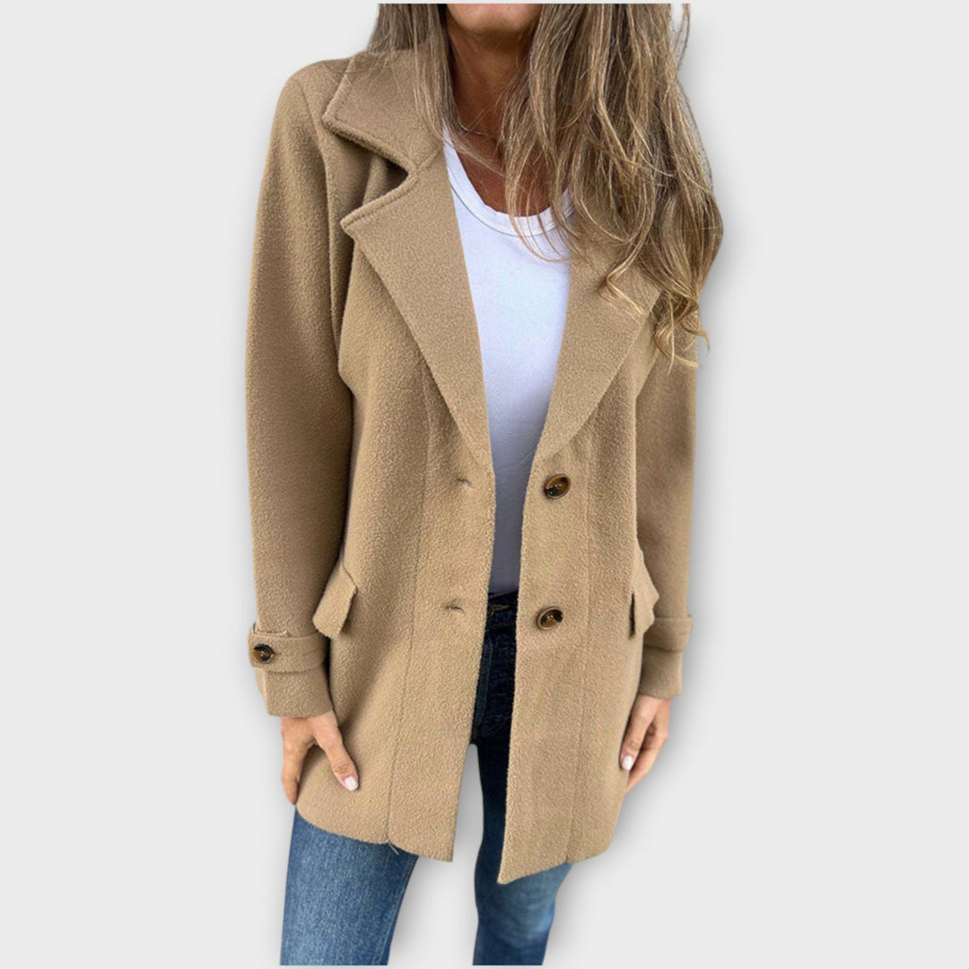 Maria | Manteau Classique Décontracté avec Boutons Frontaux