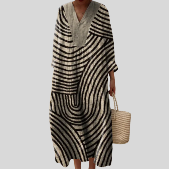Blanche | Robe d’Été Imprimée Flatteuse
