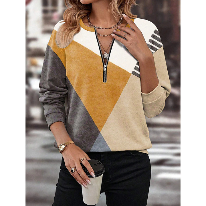 Ginny | Sweat Géométrique Doux