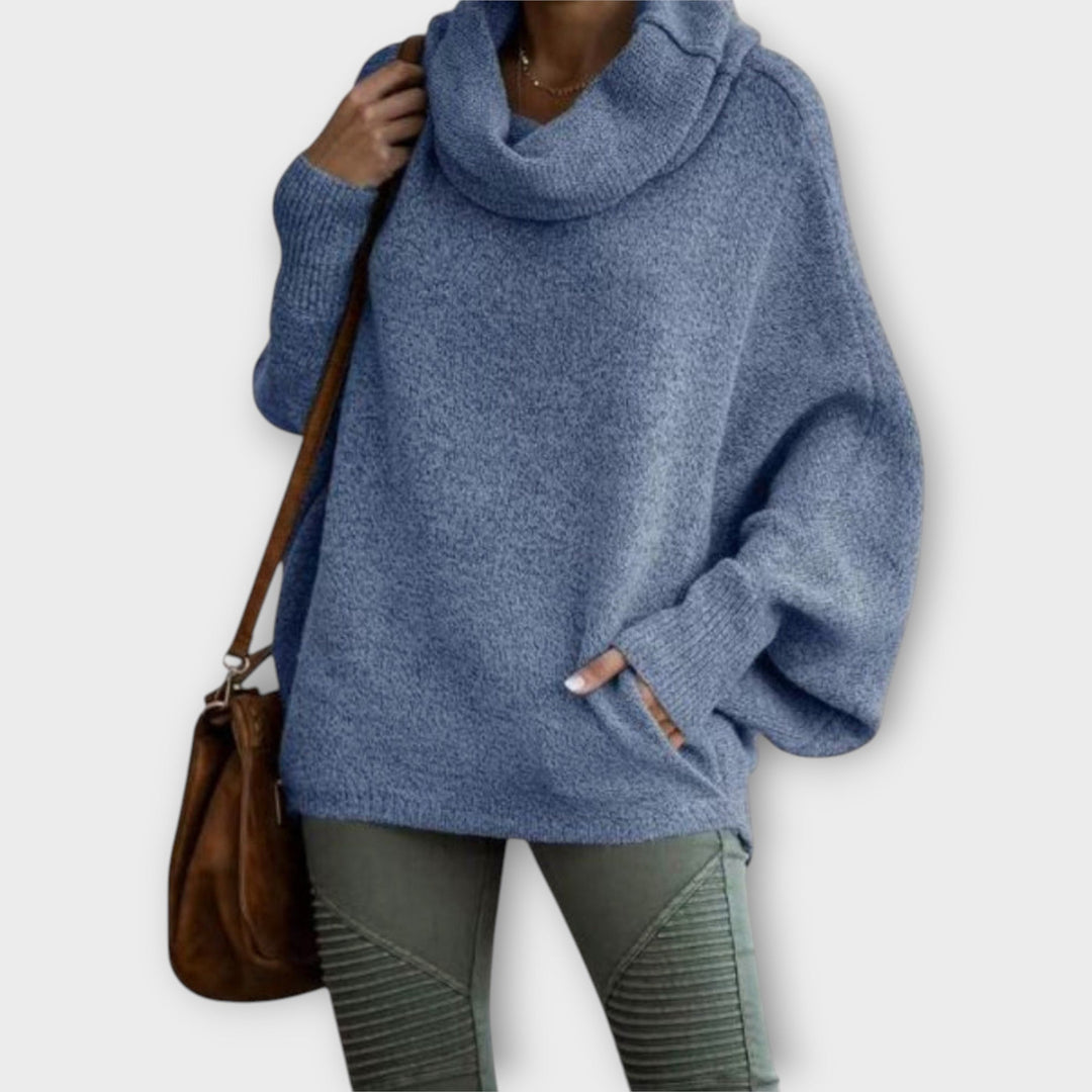 Célia | Pull Oversize avec Col Cowl et Coupe Relaxed