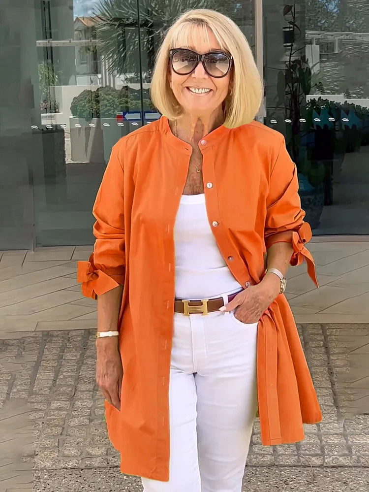 Elliora | Veste en Coton avec Dos Froncé