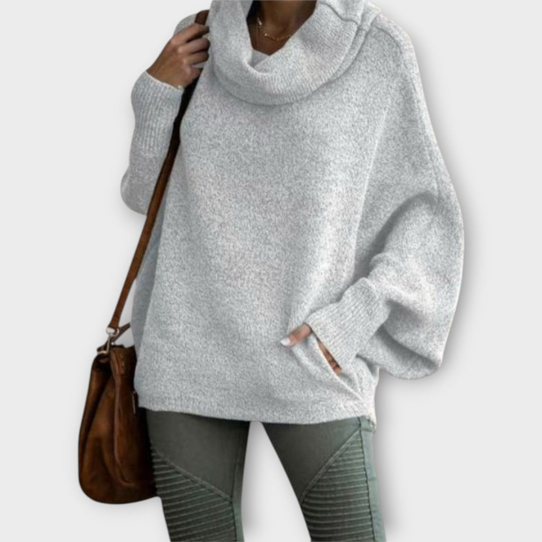 Célia | Pull Oversize avec Col Cowl et Coupe Relaxed