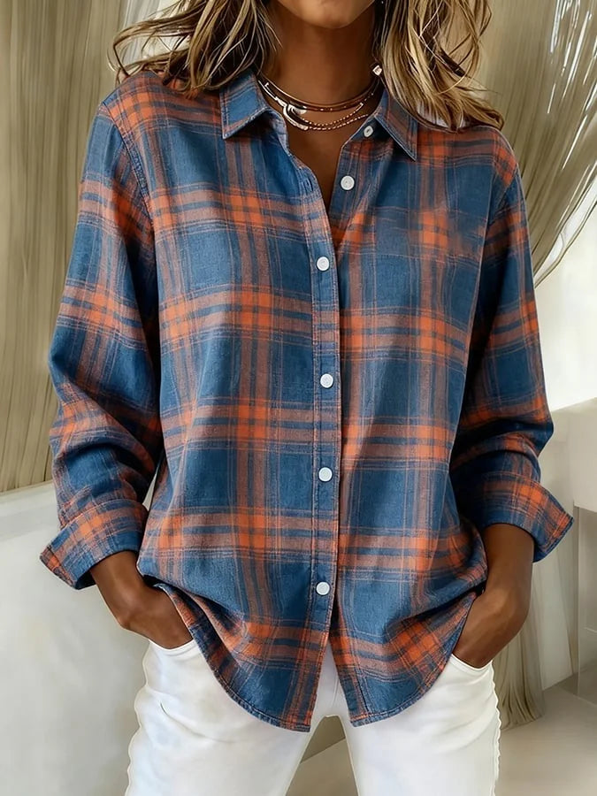 Liza | Cardigan en Coton à Imprimé Carreaux pour Femmes