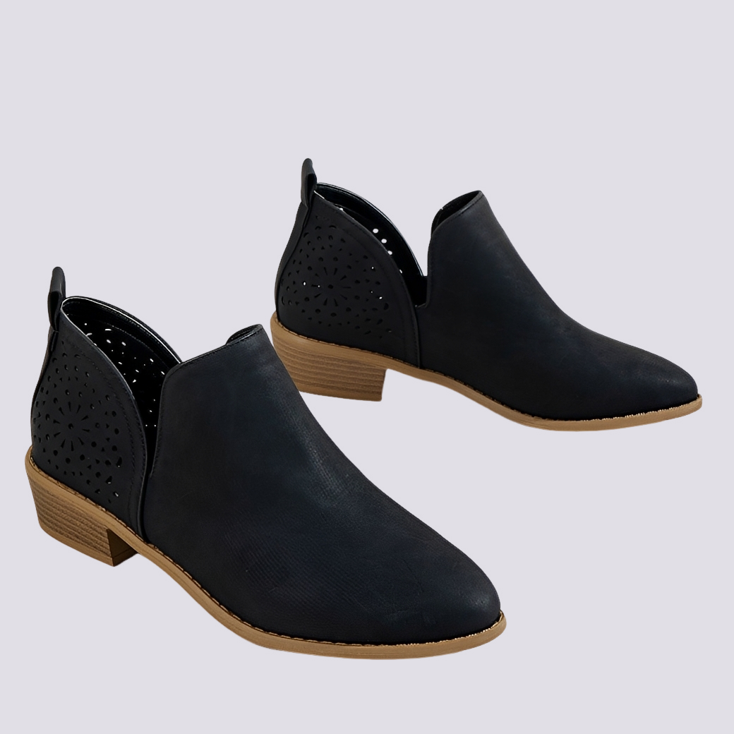 Megan | Bottines Rétro Ajourées élégantes pour femmes