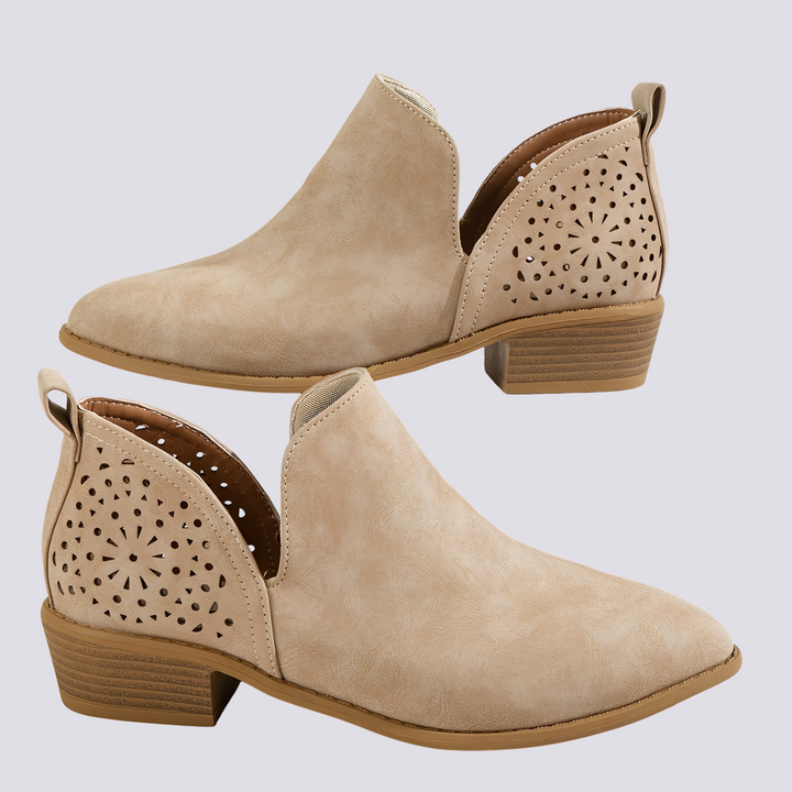 Megan | Bottines Rétro Ajourées élégantes pour femmes