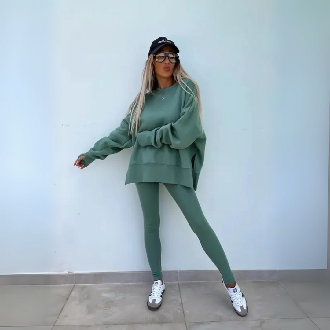 Elvynessa | Ensemble de sweat-shirt à manches longues et pantalons casual
