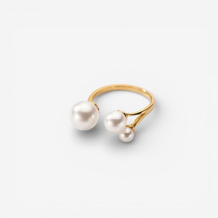 Isabeau  | Bague en perles d'eau douce triple ajustable