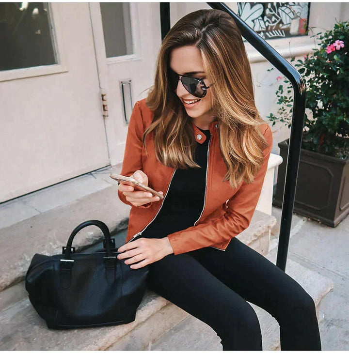 Sophia | Veste en Cuir Italienne